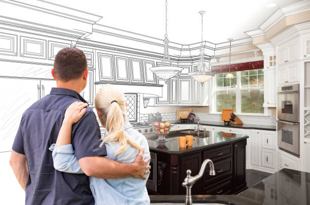 Custom kitchen cabinets installed in a Lumberville home